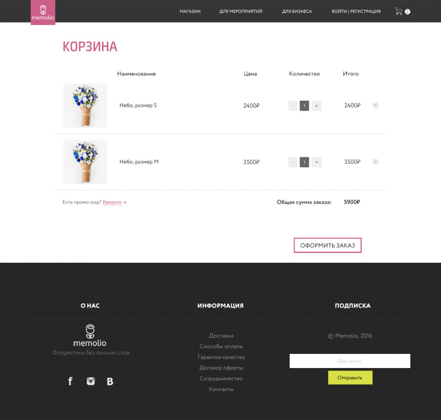 Скриншот проекта Memolio
